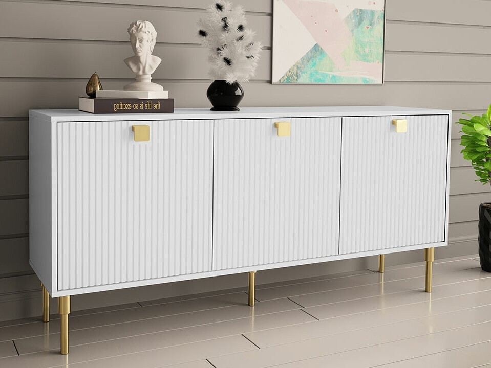 Szekrény Merced 120 (Fehér + Aranysárga)