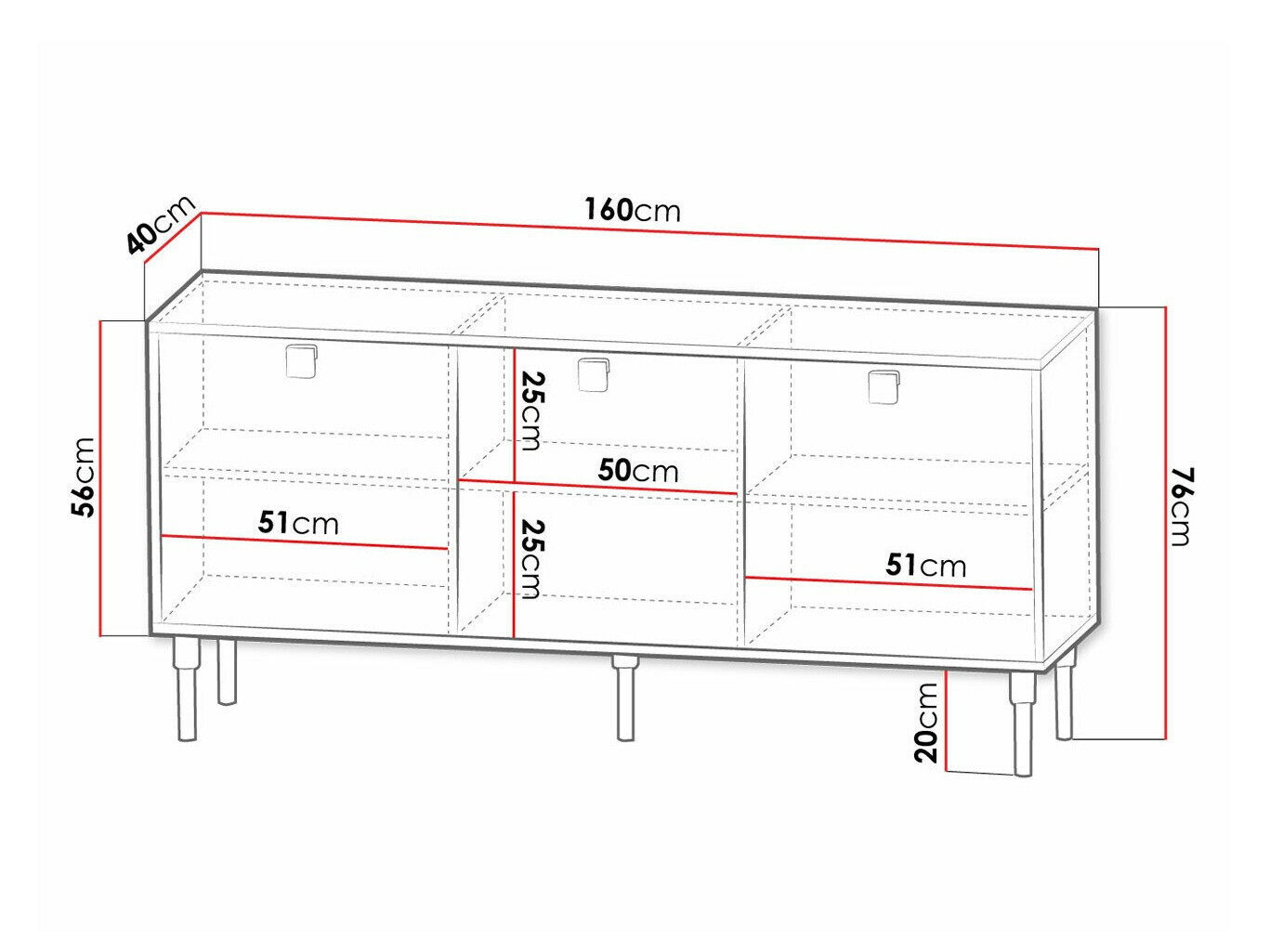 Szekrény Merced 120 (Fehér + Aranysárga)
