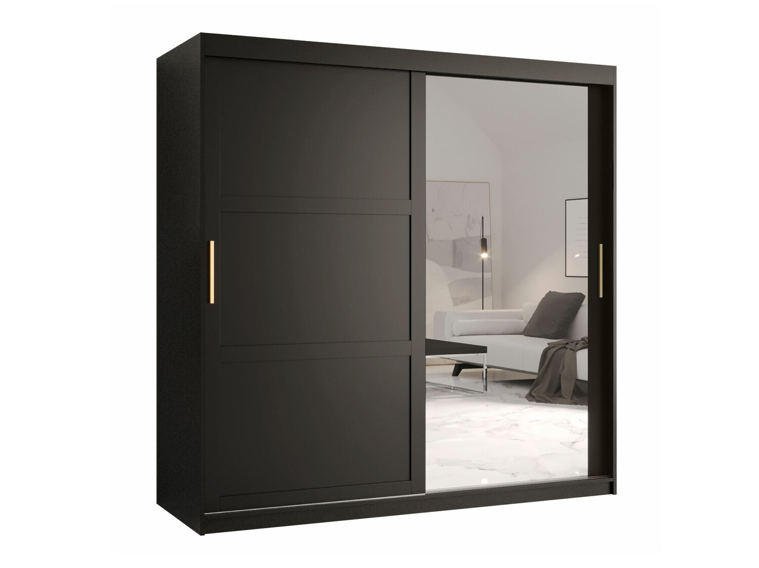 Gardróbszekrény Ferfere 104 (Fekete)