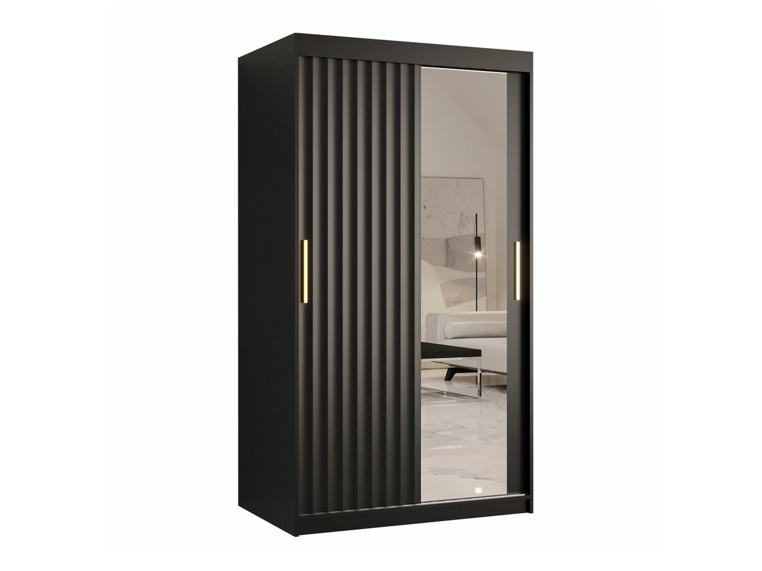 Gardróbszekrény Hartford 337 (Fekete)