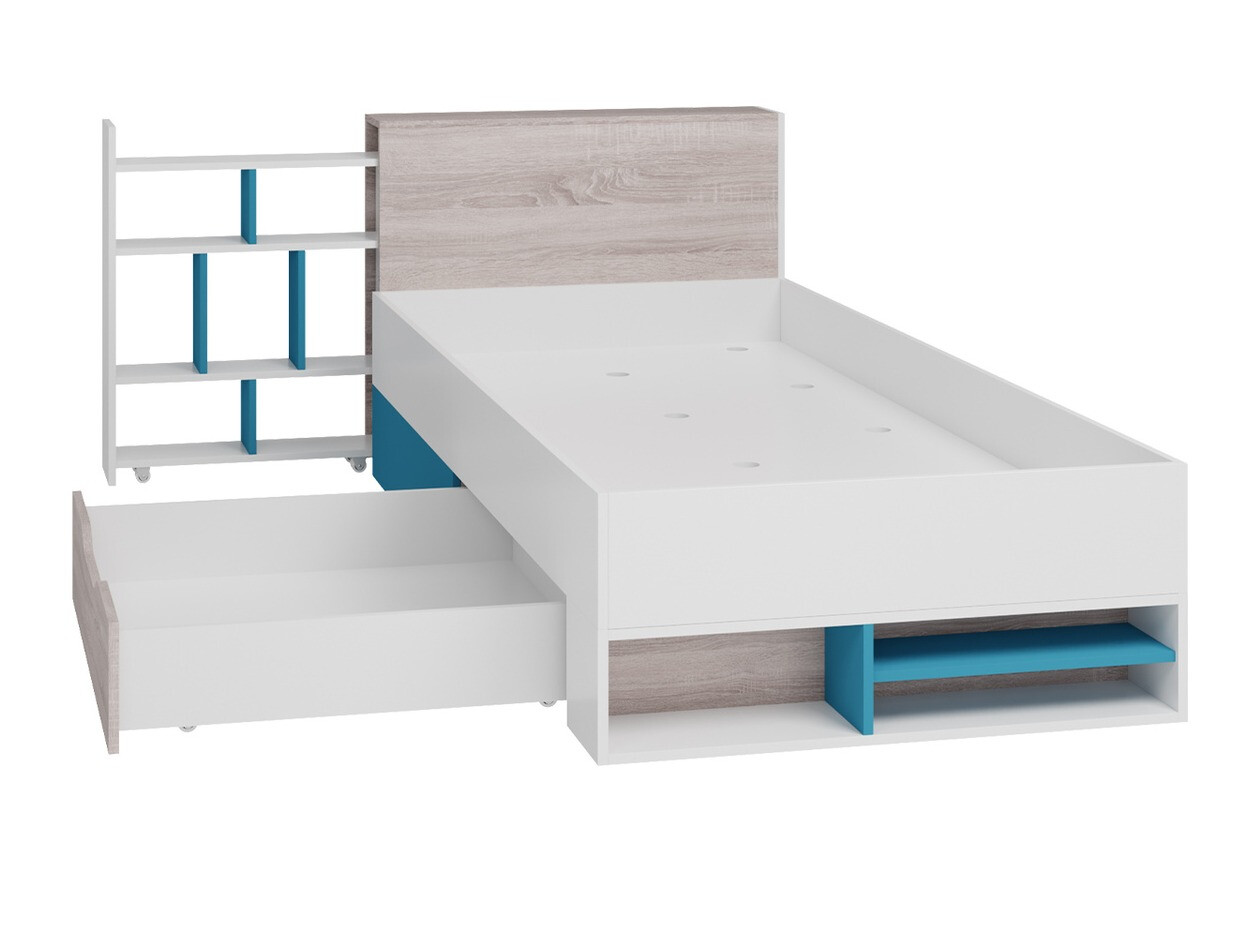 Gyerekszoba garnitúra Camteso 114 (Fekete + Tölgy + Bézs)