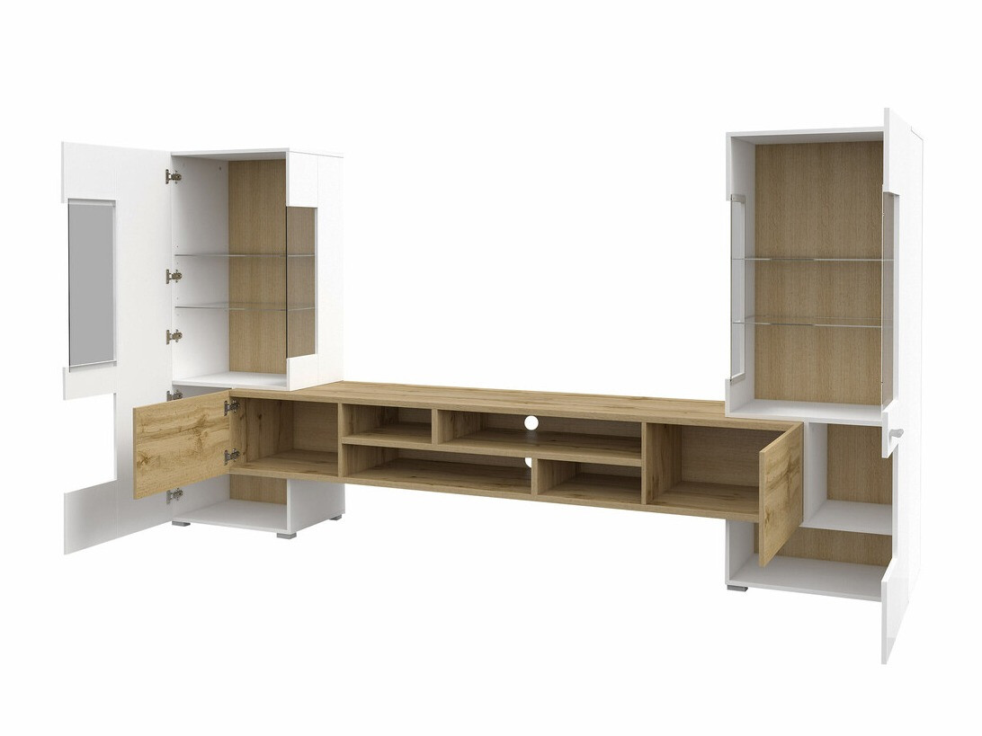 Nappali szett Mondalo 101 (Wotan tölgy + Fényes fehér)