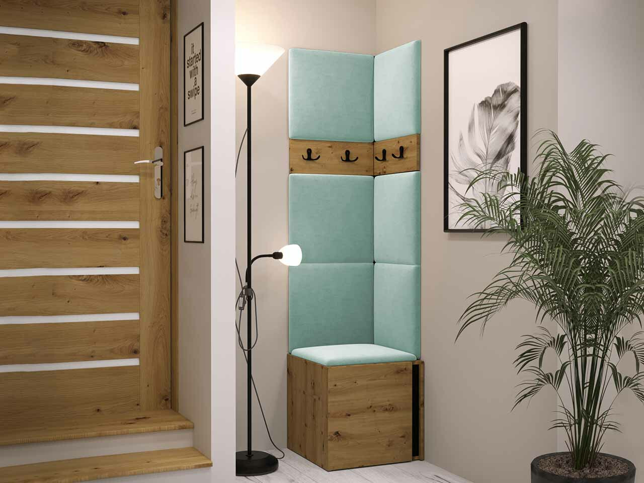 Előszoba garnitúra Hartford 347 (Artisan tölgy + Fekete)