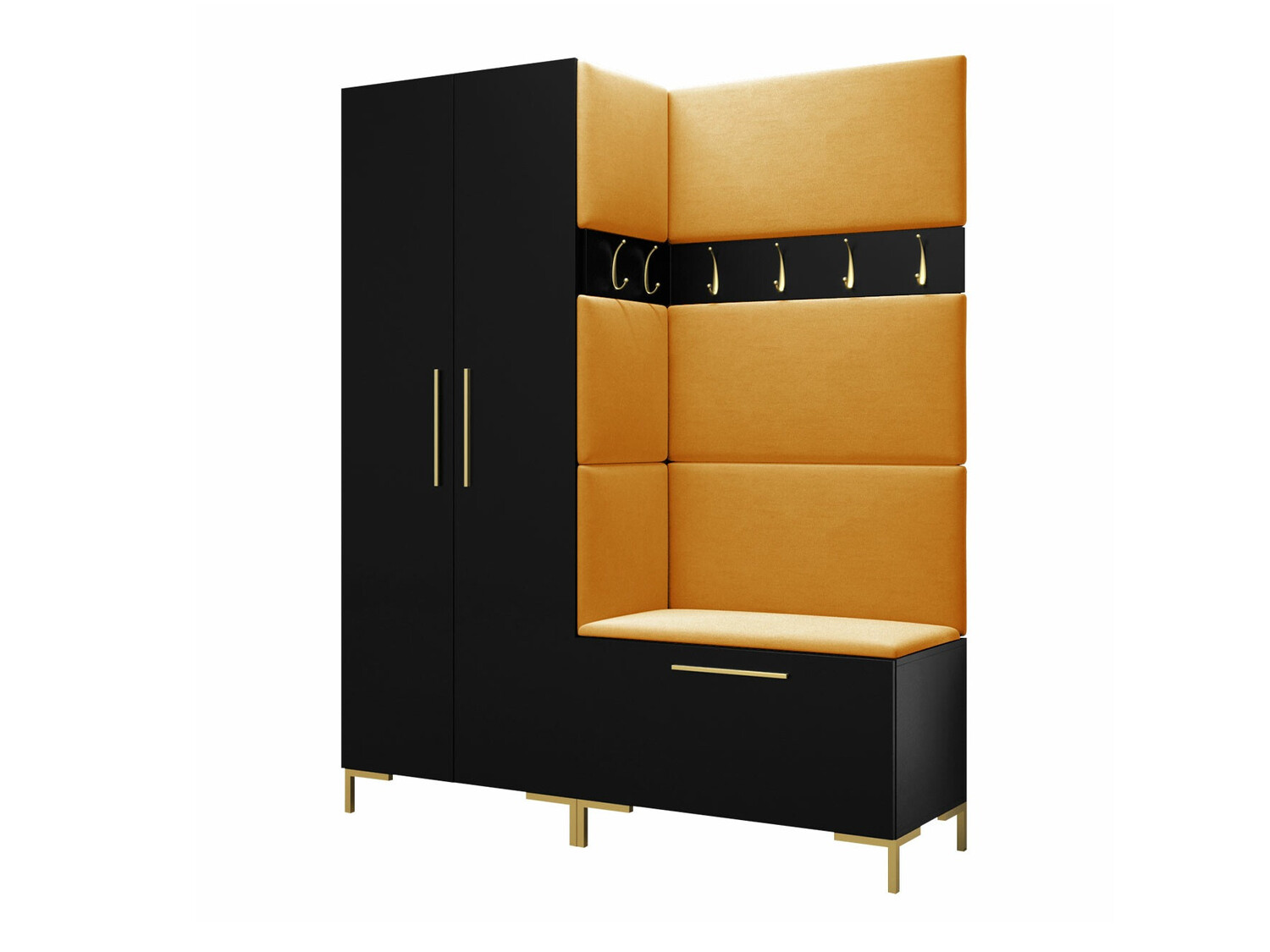 Előszoba garnitúra Nomal I (Fekete)