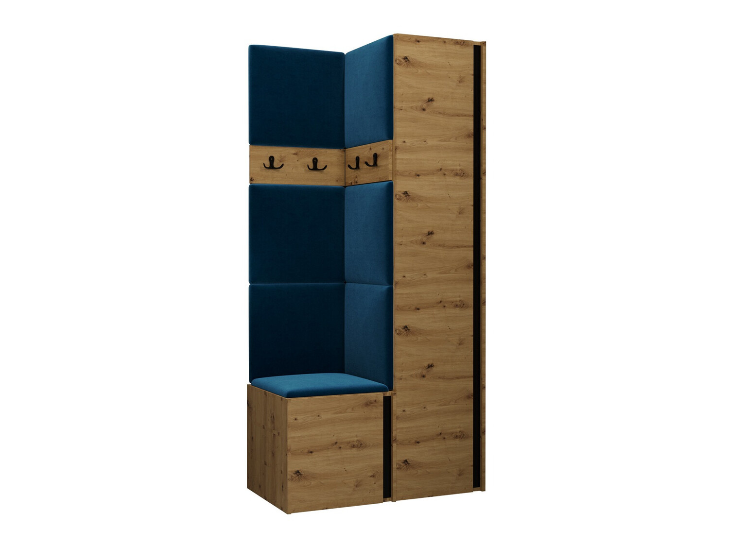 Előszoba garnitúra Hartford 348 (Artisan tölgy + Fekete)