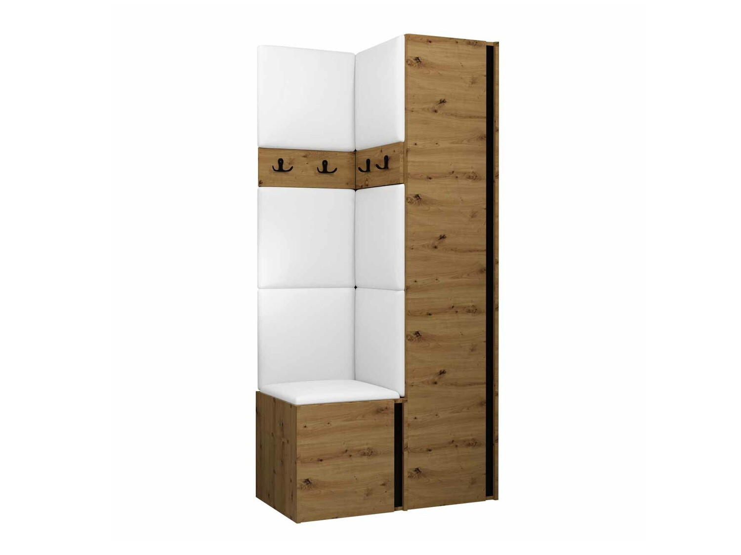Előszoba garnitúra Pinis XXIV (Artisan tölgy + Fekete)