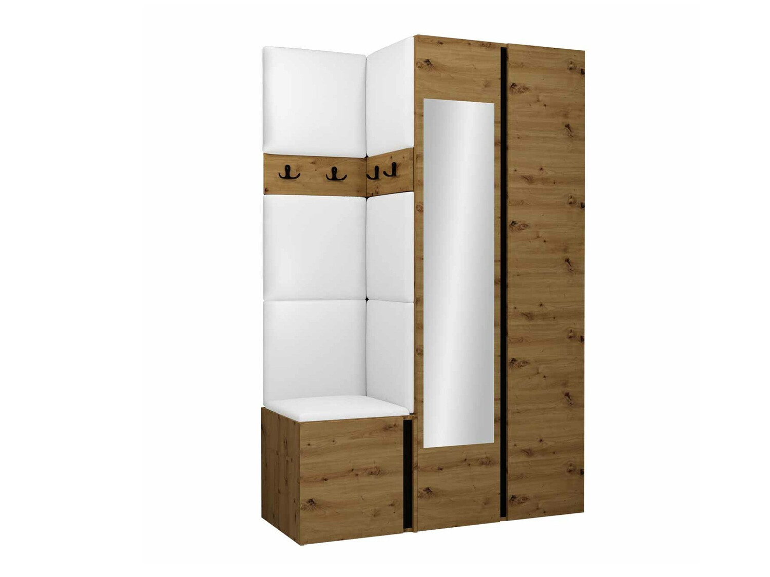 Előszoba garnitúra Hartford 350 (Artisan tölgy + Fekete)