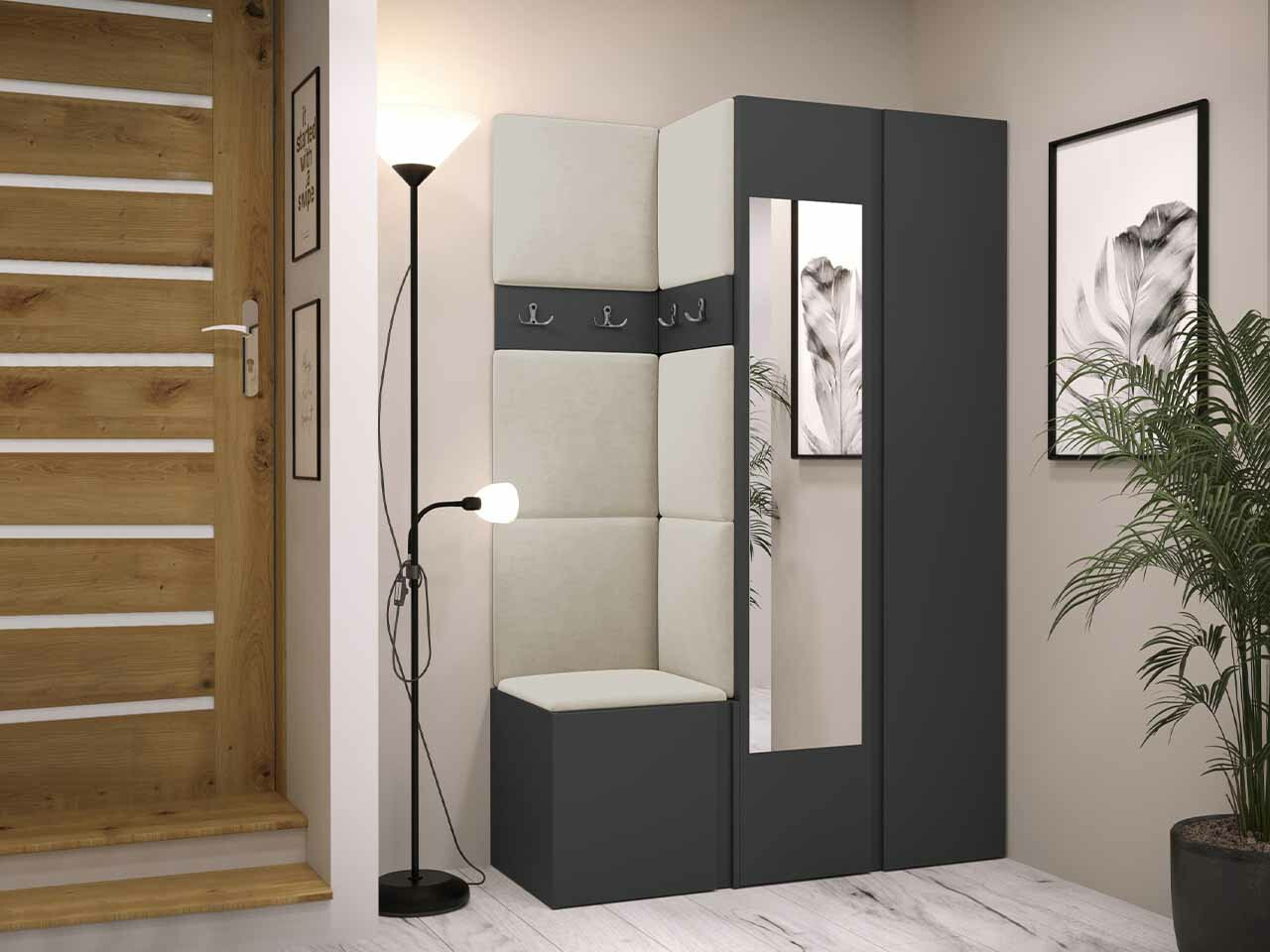 Előszoba garnitúra Hartford 350 (Grafit)