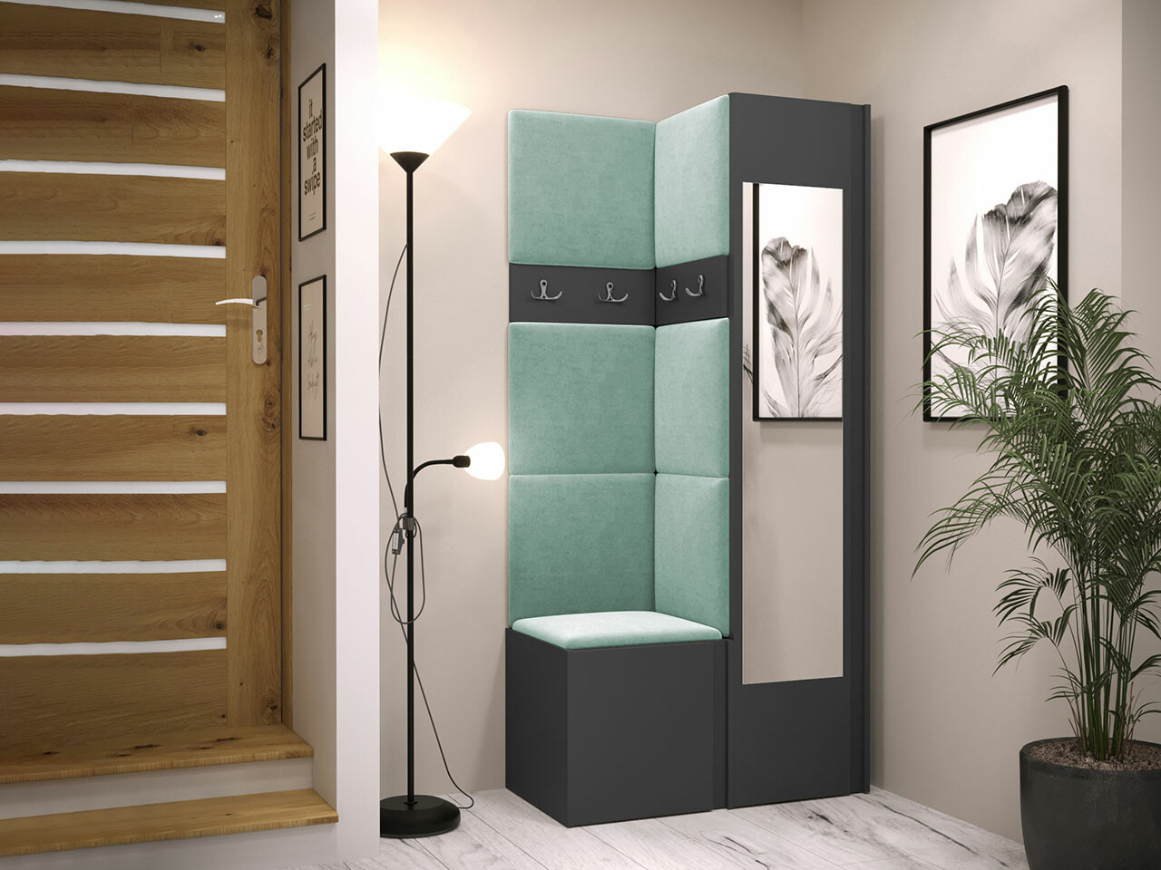 Előszoba garnitúra Hartford 354 (Grafit)