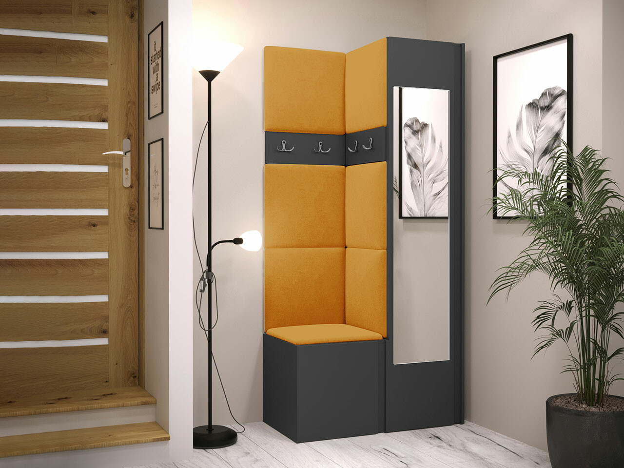 Előszoba garnitúra Hartford 354 (Grafit)