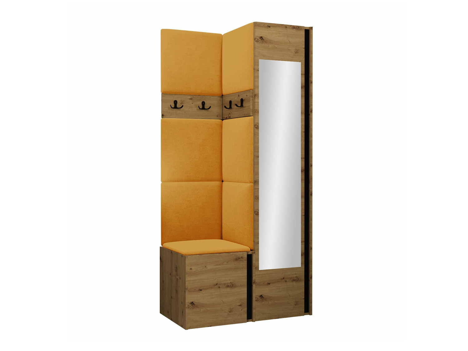 Előszoba garnitúra Hartford 354 (Artisan tölgy + Fekete)