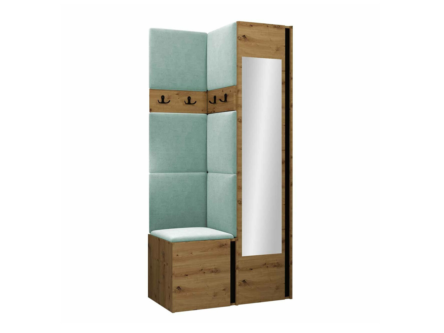 Előszoba garnitúra Pinis XXV (Artisan tölgy + Fekete)