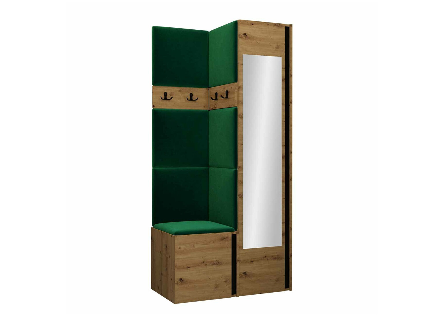 Előszoba garnitúra Pinis XXV (Artisan tölgy + Fekete)