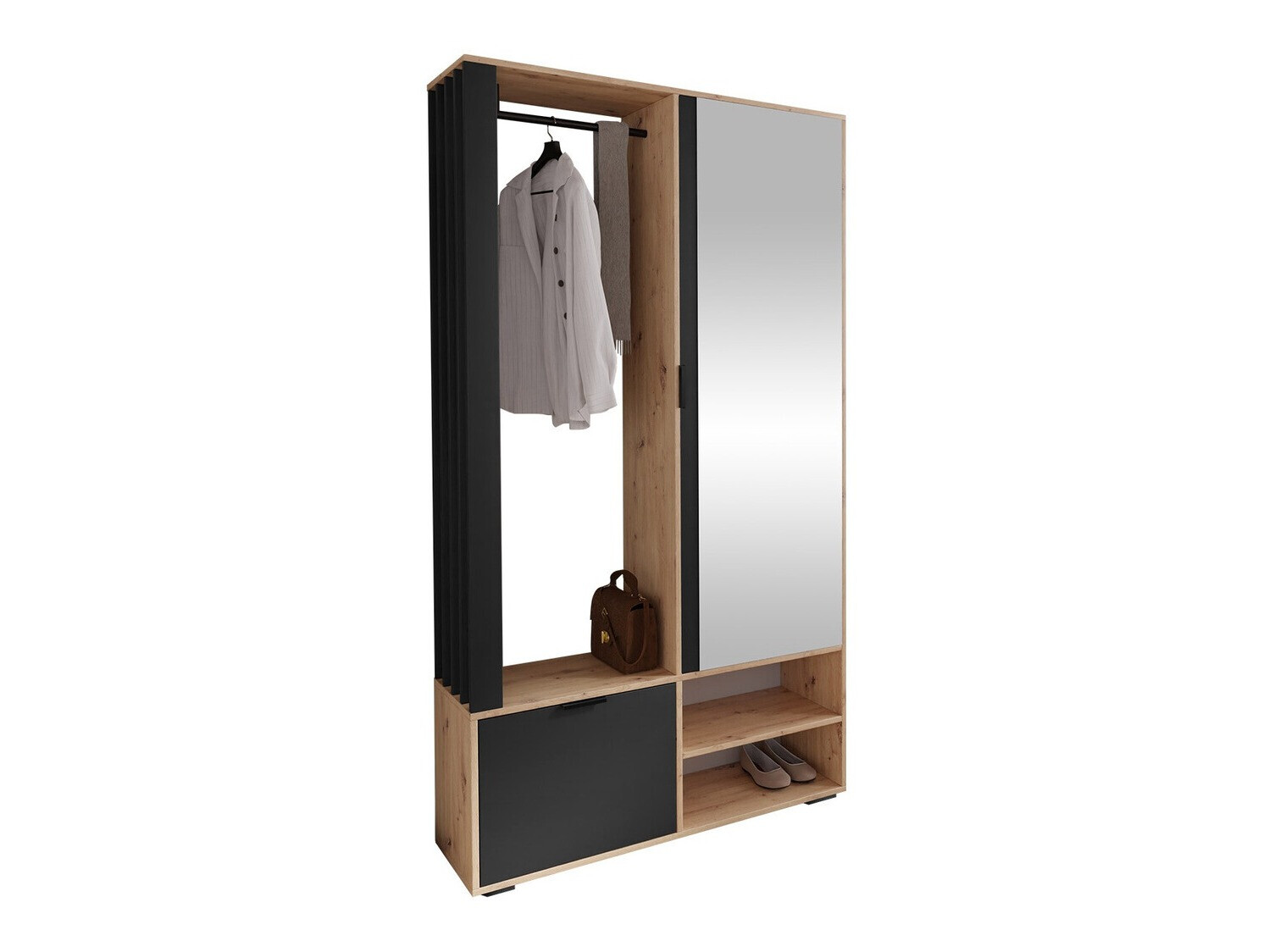 Előszoba garnitúra Vinea (Artisan tölgy + Fekete)