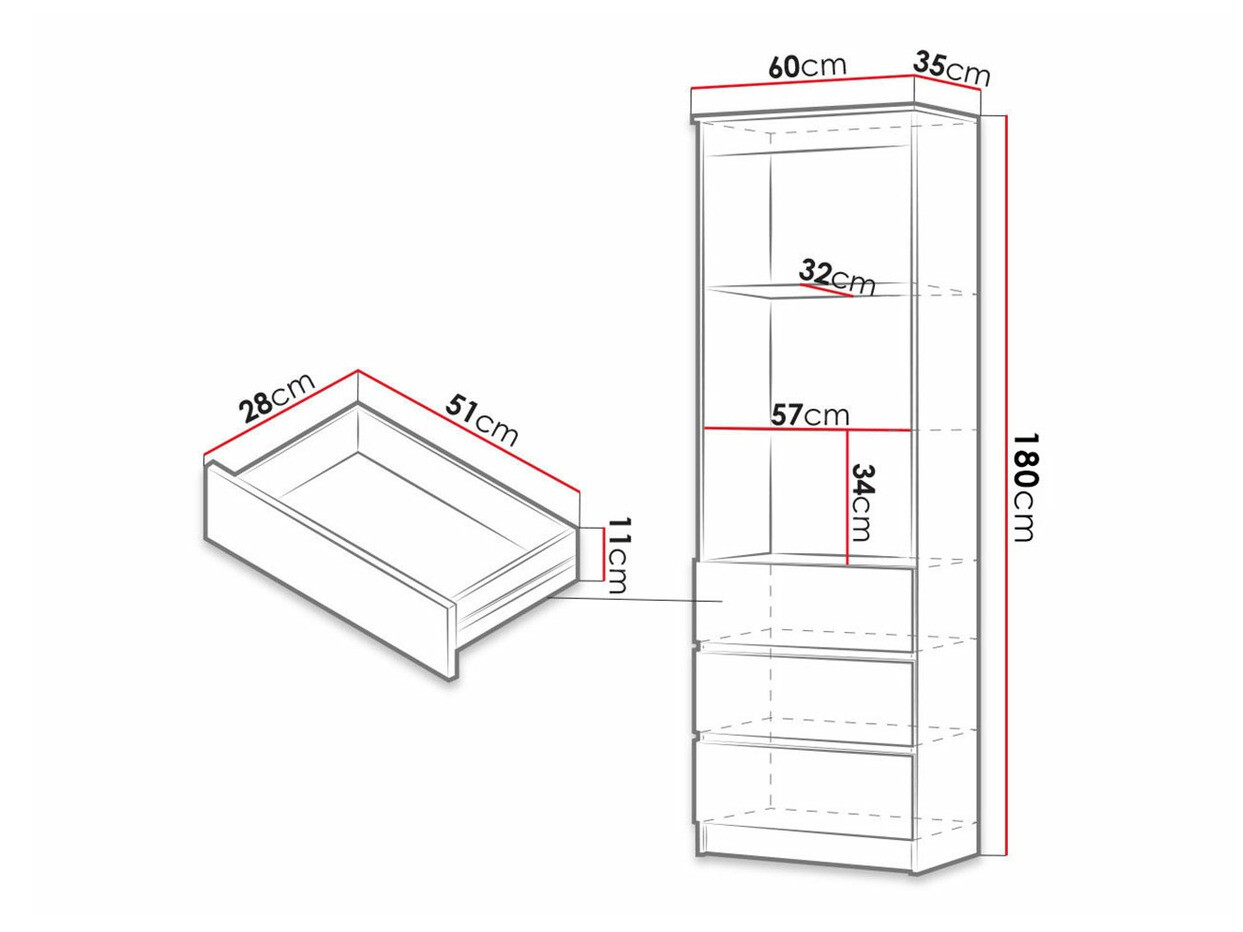Könyvespolc Comfivo 184 (Sonoma tölgy)