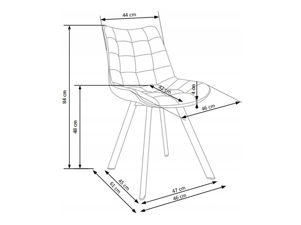 Szék Houston 739 (Sötétszürke + Fekete)