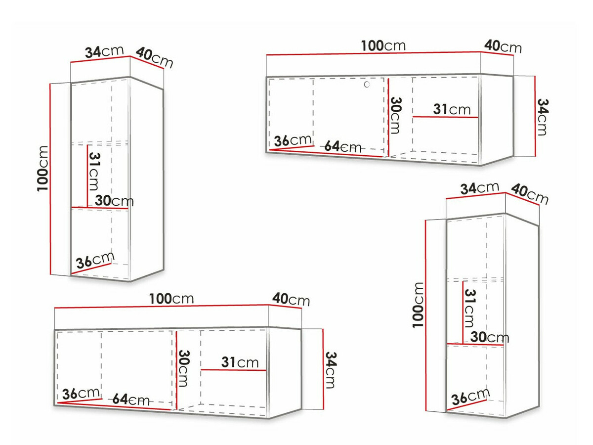 Nappali szett Anulio I (Fehér)