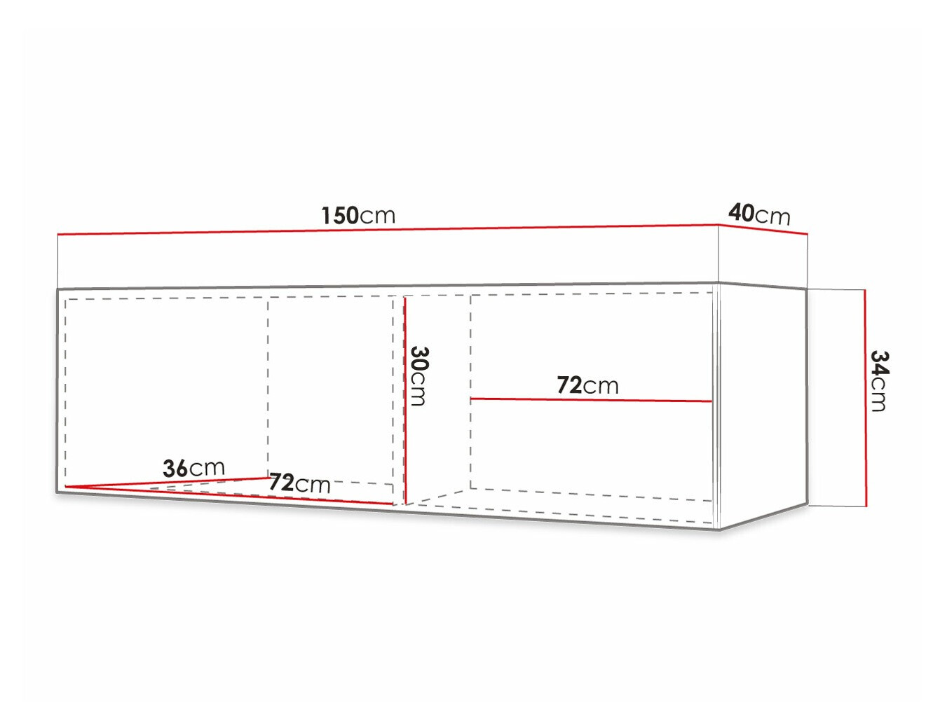 TV-állvány Anulio I (Fekete)
