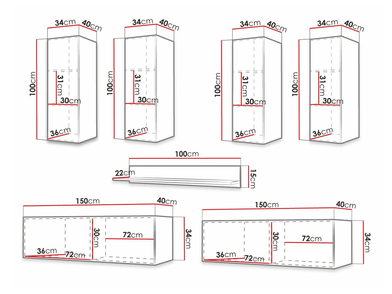 Nappali szett Anulio IV (Fekete)
