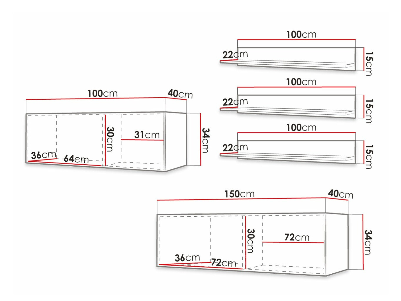 Nappali szett Anulio X (Fekete)