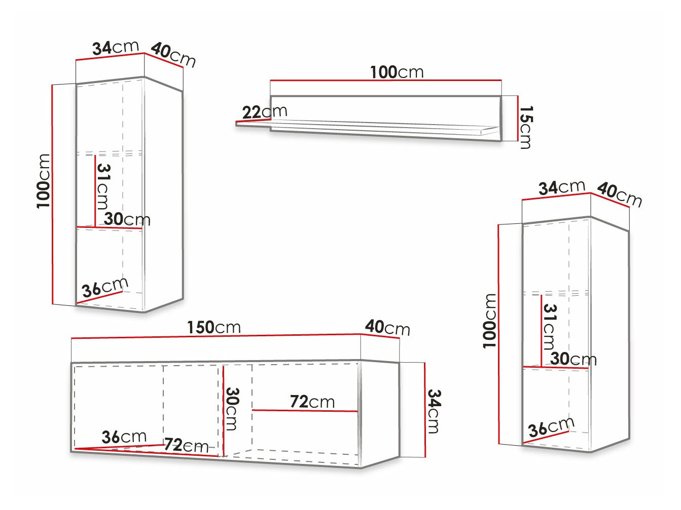 Nappali szett Elblaru 124 (Fekete)