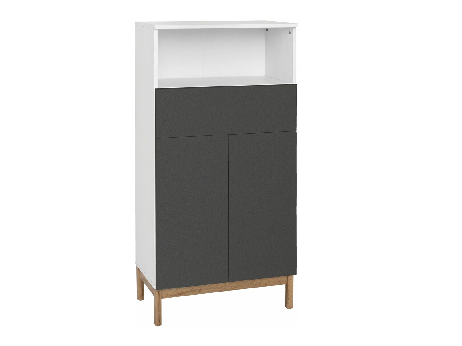 Álló fürdőszoba szekrény Tolcami 104 (Fehér + Antracit)