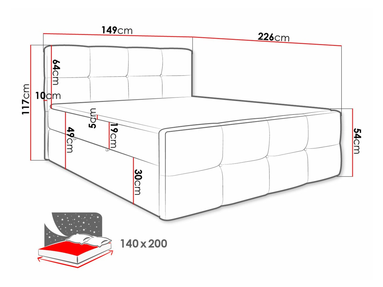 Kontinentális ágy ComfiDream Tirara (Fresh 1)