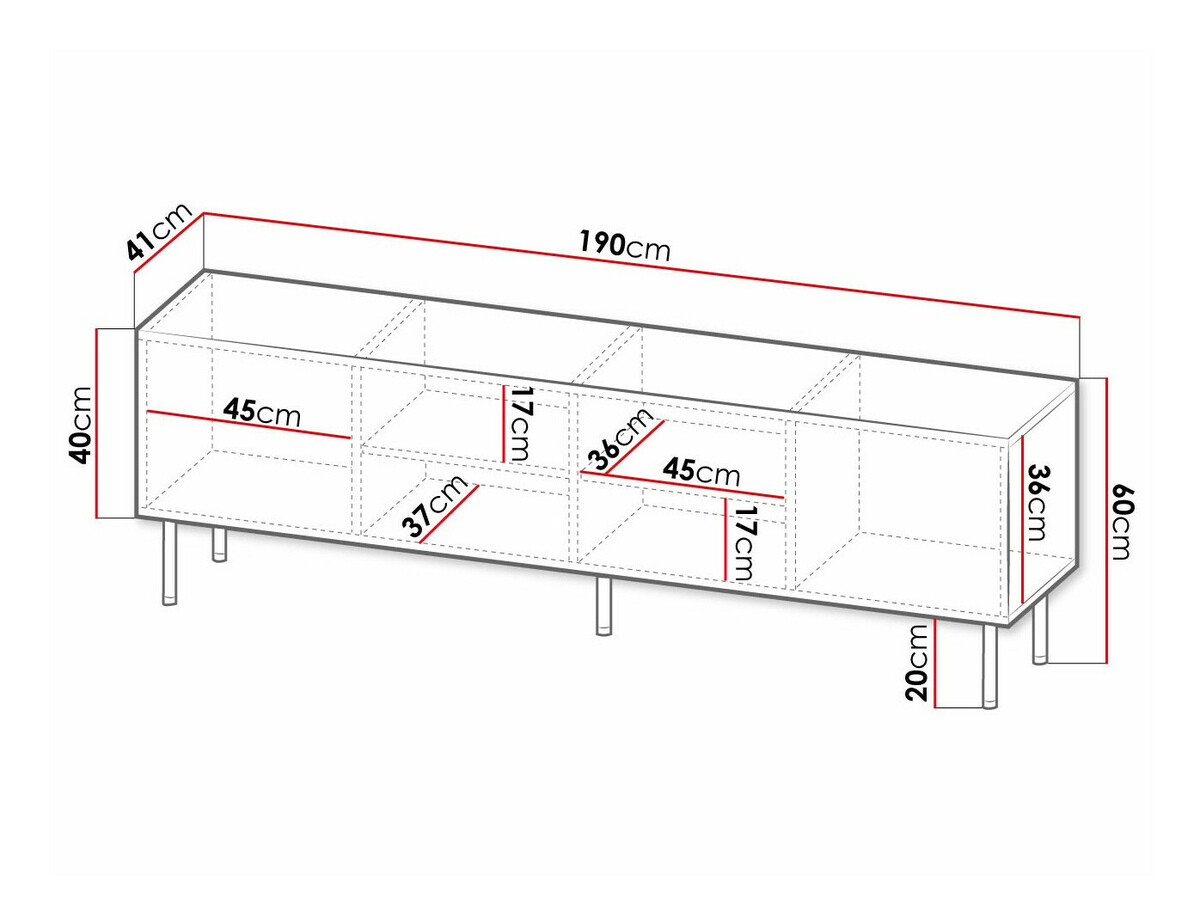 TV-állvány Charlotte 171 (Fekete + Aranysárga)