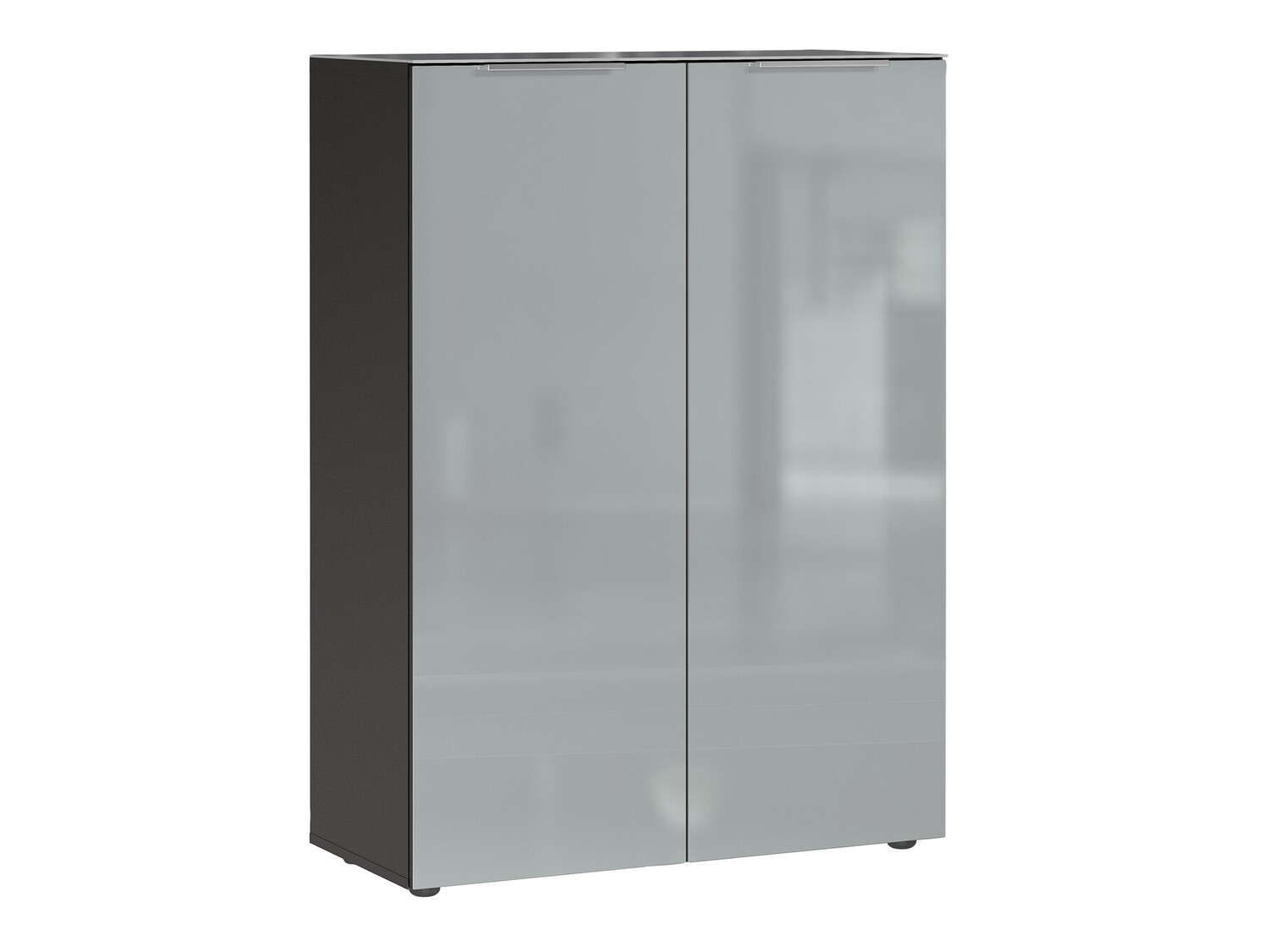 Cipőtároló Fivsori 105 (Fényes szürke + Grafit)