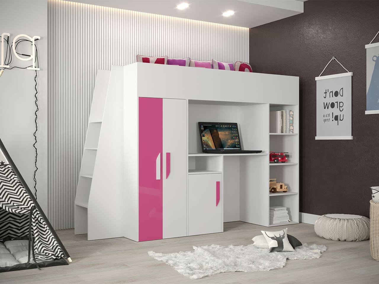 Galériaágy Hartford 355 (Fehér + Fényes rózsaszínű + Fényes fehér)