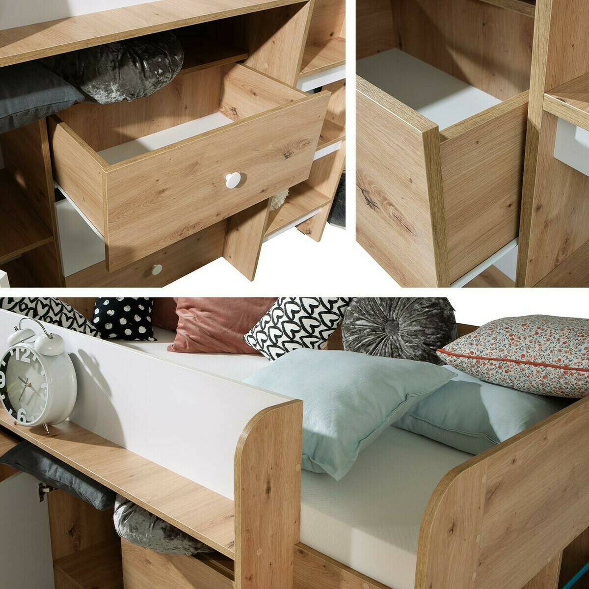 Galériaágy Hartford 359 (Artisan tölgy + Fehér)