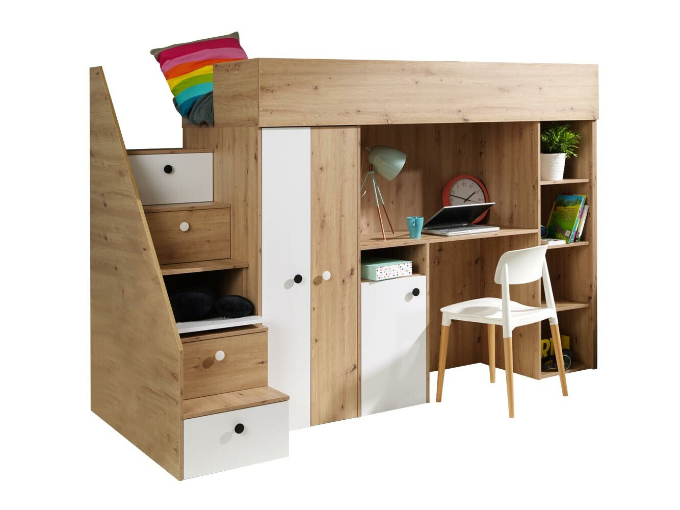 Galériaágy Hartford 362 (Artisan tölgy + Fehér)