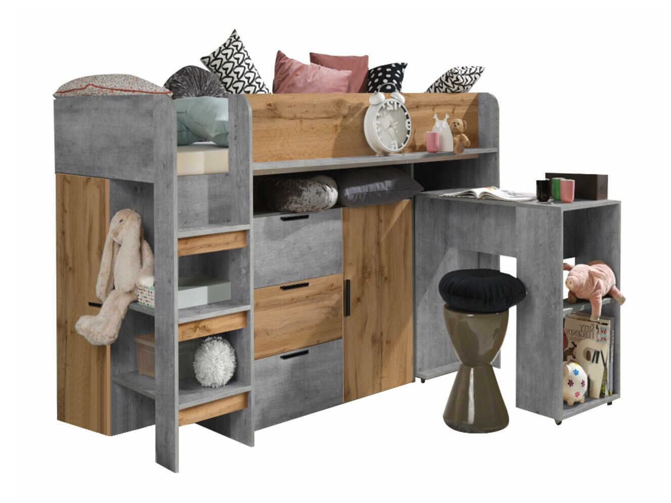 Galériaágy Hartford 363 (Beton + Wotan tölgy)