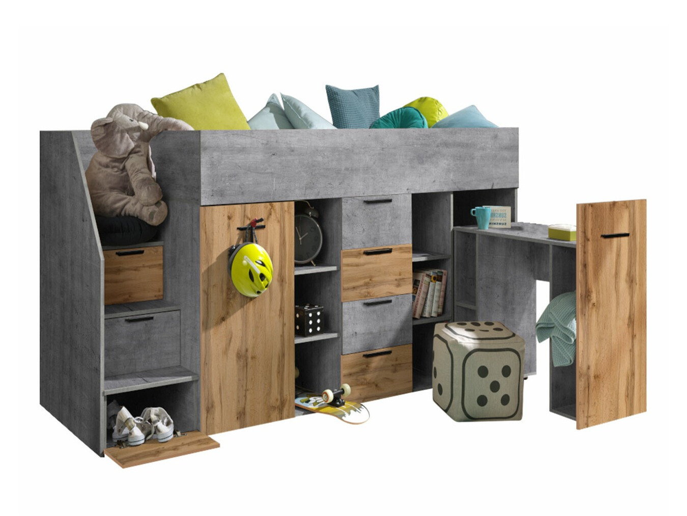 Galériaágy Hartford 364 (Beton + Wotan tölgy)