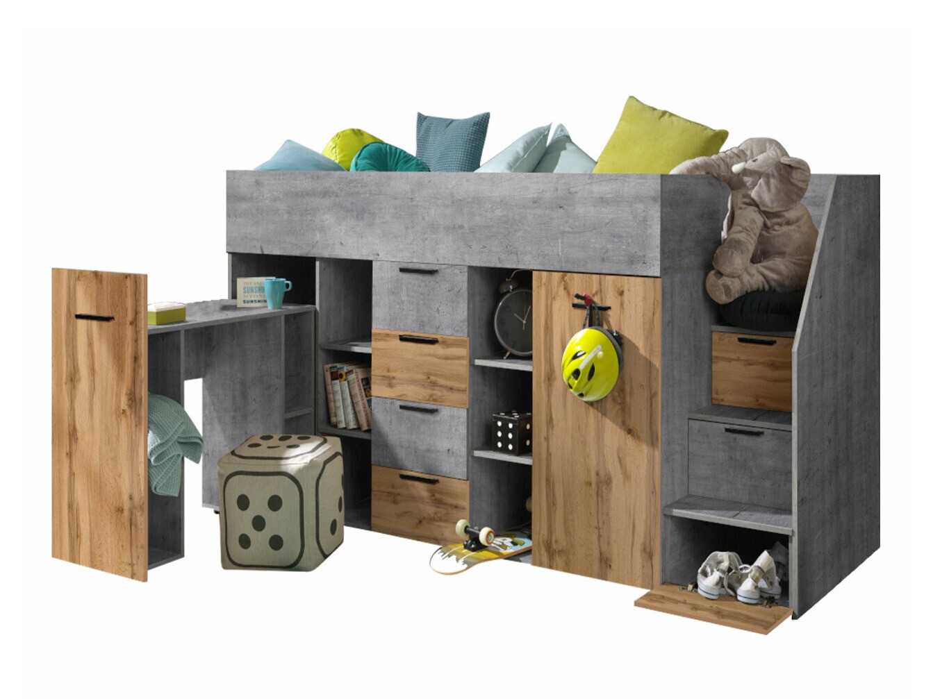 Galériaágy Hartford 364 (Beton + Wotan tölgy)