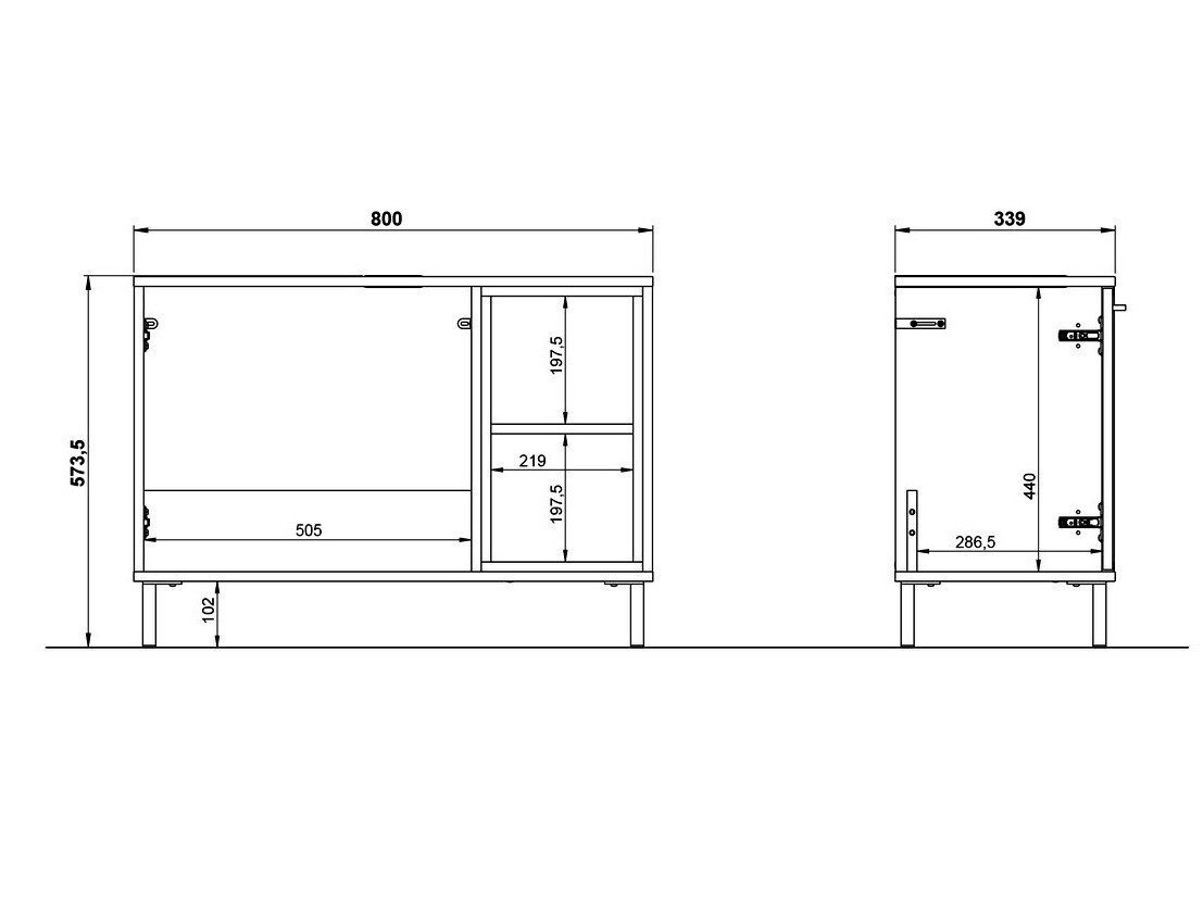 Mosdó alatti szekrény Sacramento BB100