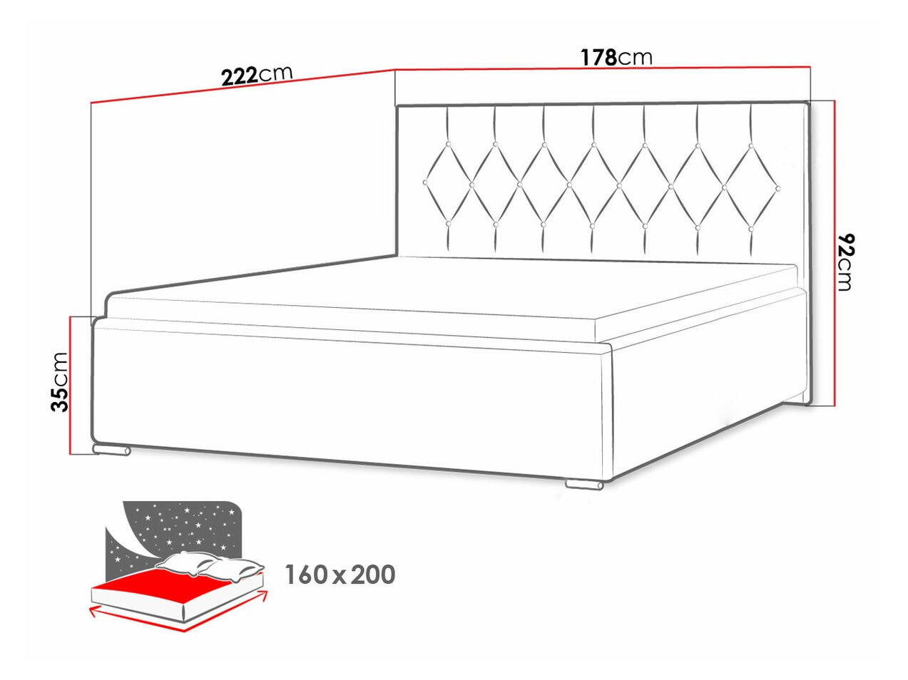 Ágy Baltimore 160 (Mikrofaza 05)