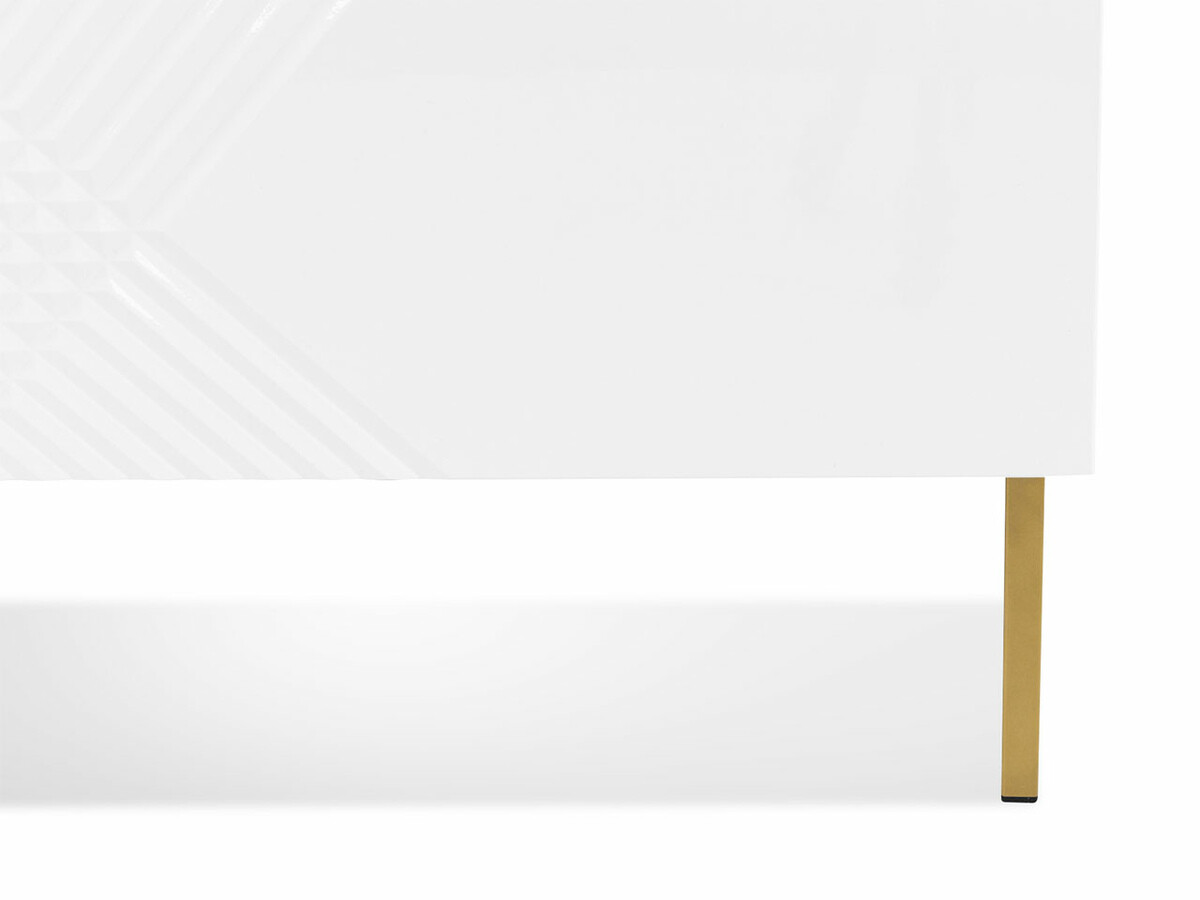 Éjjeliszekrény Natar (Fehér + Fényes fehér)