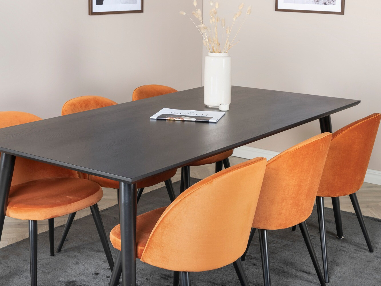 Étkezőgarnitúra Dallas 1335 (Narancs + Fekete)