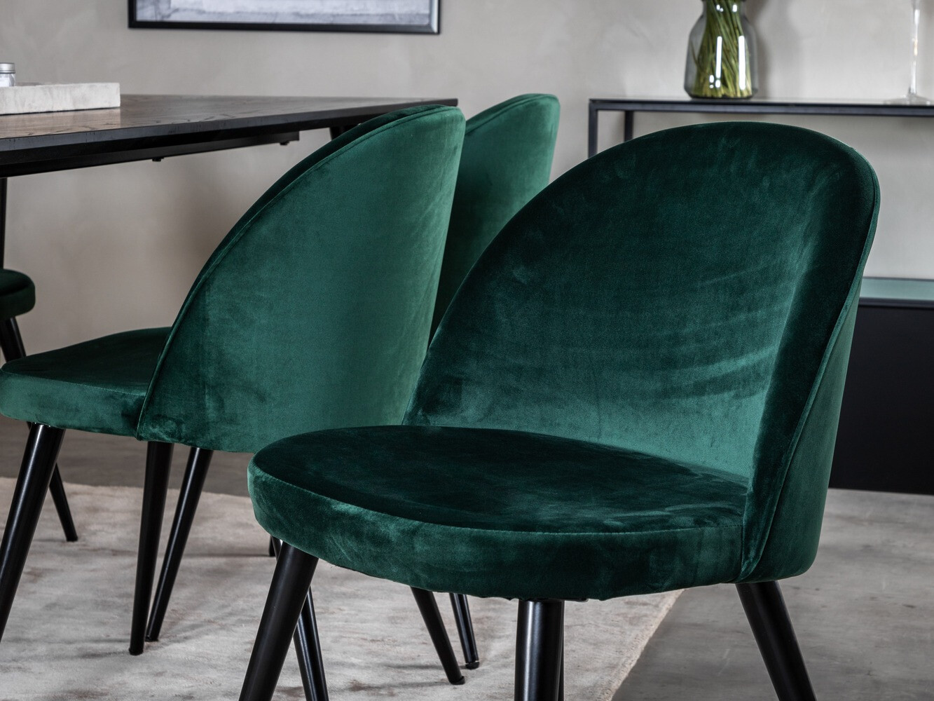 Étkezőgarnitúra Dallas 1335 (Zöld + Fekete)