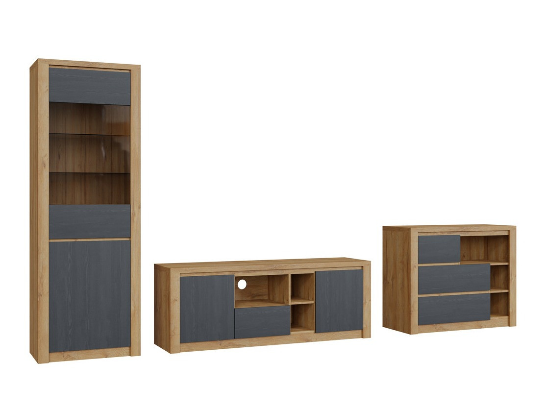 Nappali szett Boston 650 (Fekete tölgy + Tölgy)