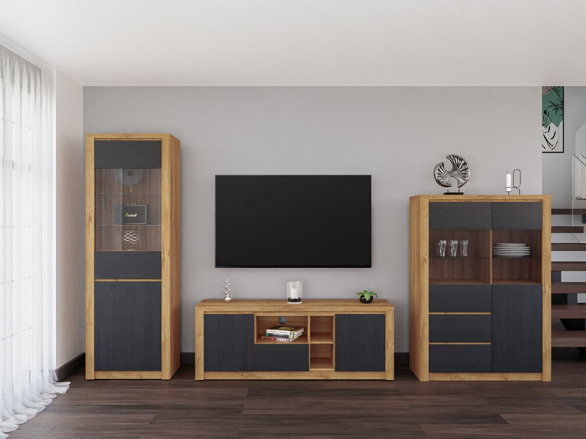 Nappali szett Boston 651 (Fekete tölgy + Tölgy)