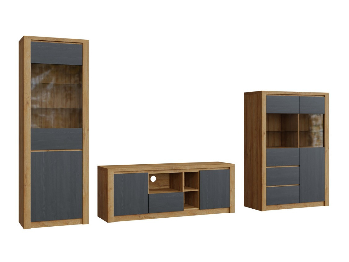 Nappali szett Boston 651 (Fekete tölgy + Tölgy)