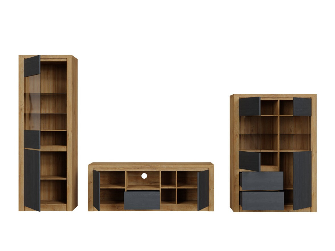 Nappali szett Boston 651 (Fekete tölgy + Tölgy)