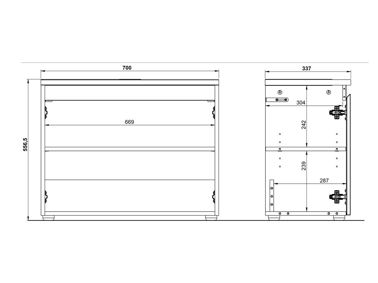 Mosdó alatti álló szekrény Deltei 104