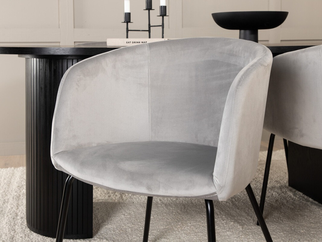 Étkezőgarnitúra Dallas 3313 (Fekete + Világosszürke)