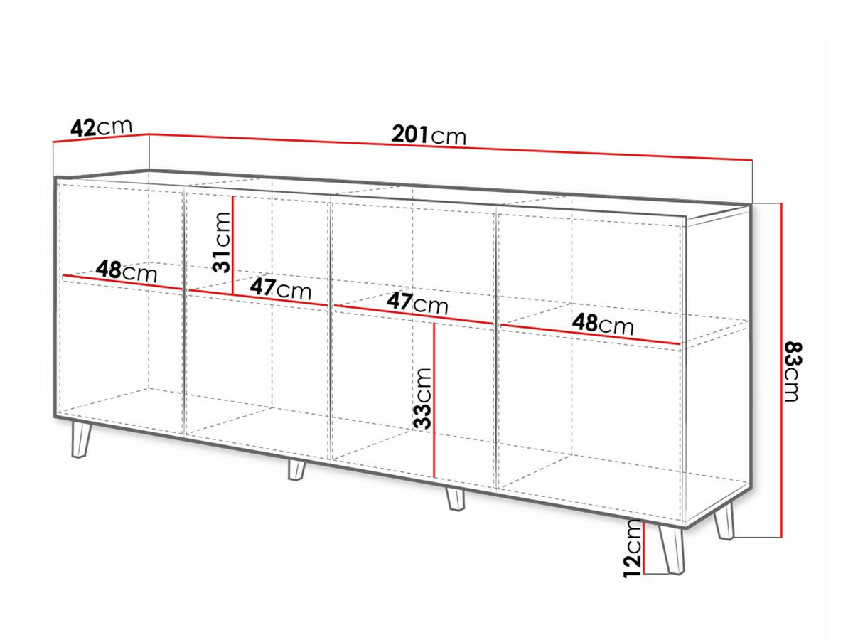 Szekrény Charlotte 180 (Fekete)