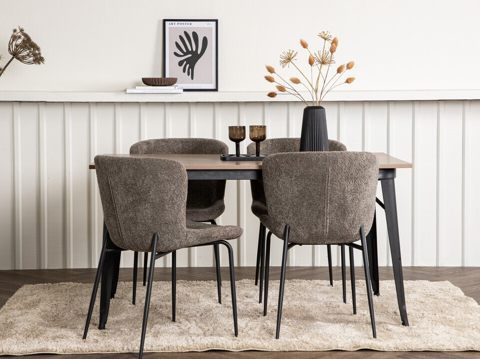 Étkezőgarnitúra Dallas 3363 (Barna + Fekete)