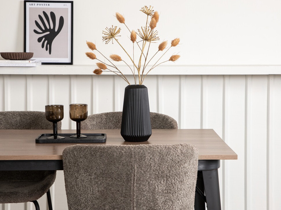 Étkezőgarnitúra Dallas 3363 (Sötétszürke + Fekete)