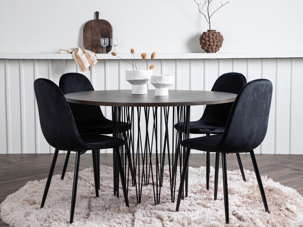 Étkezőgarnitúra Dallas 3370 (Fekete)